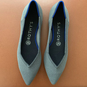 Rothy's Points - Cloud Grey Birdseye Pointed Flat